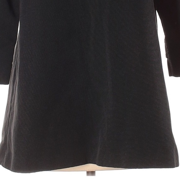Worthington size S black Vintage button up 3/4 sleeve A-line dress coat jacket - Picture 13 of 16
